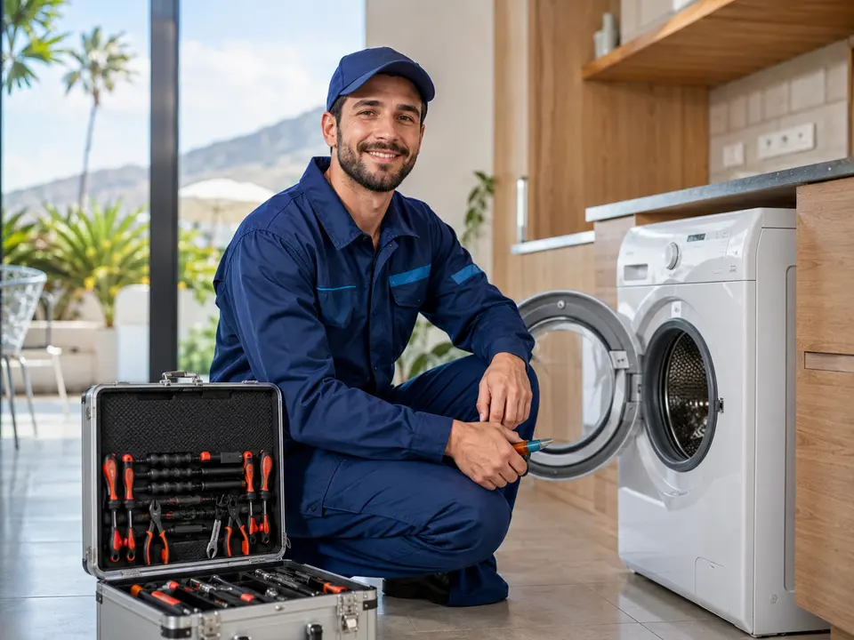 Técnico reparando un electrodoméstico en Canarias